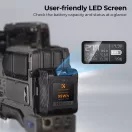 K&F Concept V-Mount akkumulátor, 99Wh, 14.8V, 6700mAH, PD65W, oled kijelző