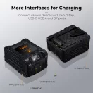 K&F Concept V-Mount akkumulátor, 99Wh, 14.8V, 6700mAH, PD65W, oled kijelző