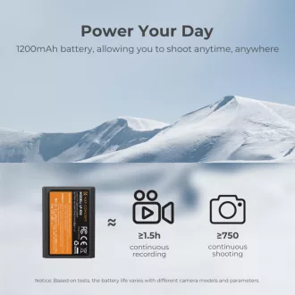   K&F Concept hordozható dupla USB-C akkumulátor LC-E10 töltő + 2db LP-E10 akkumulátor 1200mAh