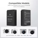 K&F Concept hordozható dupla USB-C akkumulátor LC-E12 töltő + 2db LP-E12 akkumulátor 1100mAh
