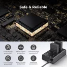 K&F Concept hordozható dupla USB-C akkumulátor LC-E12 töltő + 2db LP-E12 akkumulátor 1100mAh
