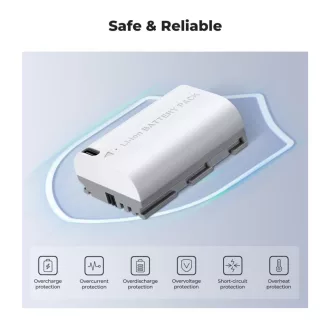   K&F Concept LP-E6NH akkumulátor, 2db, 2250mAh, USB-C csatlakozóval