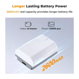   K&F Concept NP-FZ100 akkumulátor, 2db, 2600mAh, USB-C csatlakozóval