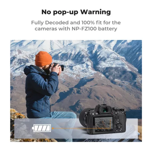 K&F Concept NP-FZ100 akkumulátor, 2db, 2600mAh, USB-C csatlakozóval