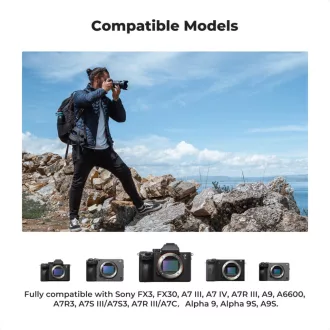   K&F Concept hordozható tripla USB-C akkumulátor BC-QZ1 töltő, LCD + 3db FZ100 akkumulátor 2280mAh