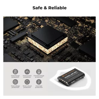   K&F Concept hordozható dupla USB-C akkumulátor NP-BX1 töltő, LCD + 2db NP-BX1 akkumulátor 1240mAh