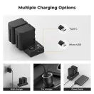 K&F Concept hordozható dupla USB-C akkumulátor NP-F970 töltő + 2db NP-F970 akkumulátor 6600mAh