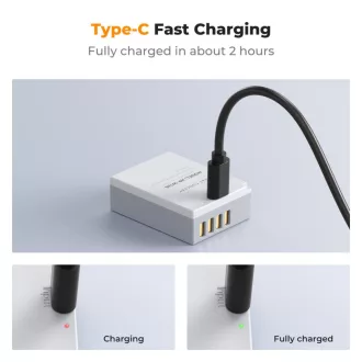   K&F Concept NP-W126 akkumulátor 1050mAh, USB-C csatlakozóval, 2db