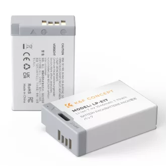   K&F Concept LP-E17 akkumulátor 1040mAh, USB-C csatlakozóval, 2db