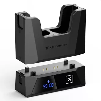   K&F Concept hordozható moduláris dupla töltő, 2db LP-E6NH akkumulátorhoz