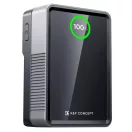 K&F Concept V-Mount Mini Pro akkumulátor, 50Wh, 3400mAh, 65W töltés, D-TAP, BP, DC, TFT kijelző