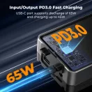 K&F Concept V-Mount Mini Pro akkumulátor, 50Wh, 3400mAh, 65W töltés, D-TAP, BP, DC, TFT kijelző