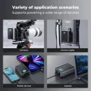 K&F Concept V-Mount Mini Pro akkumulátor, 50Wh, 3400mAh, 65W töltés, D-TAP, BP, DC, TFT kijelző
