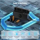 K&F Concept tripla USB-C akkumulátor töltő +3db DJI Osmo 360, Action 5 Pro/4/3 akku 2100mAh