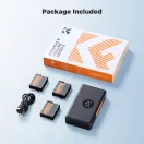 K&F Concept tripla USB-C akkumulátor töltő +3db DJI Osmo 360, Action 5 Pro/4/3 akku 2100mAh