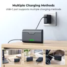 K&F Concept hordozható tripla USB-C akkumulátor NP-BX1 töltő, LCD + 3db NP-BX1 akkumulátor 1240mAh
