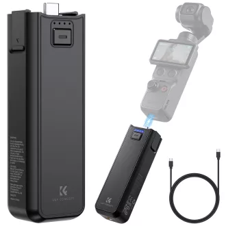   K&F Concept akkus markolat DJI Osmo Pocket 3/4-hez, 5000 mAh, gyorstöltéssel