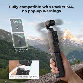   K&F Concept akkus markolat DJI Osmo Pocket 3/4-hez, 5000 mAh, gyorstöltéssel