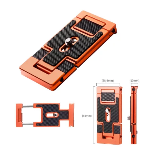 K&F Concept CA02 Arca Swiss alumínium gyors-cseretalp, kamerához, mobiltelefonhoz, narancssárga