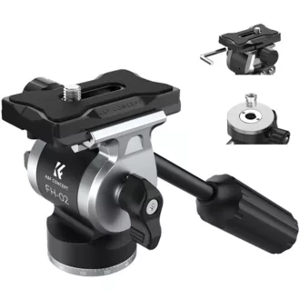   K&F Concept FH-02 Fluid videó állványfej, arca swiss, 3kg teherbírás