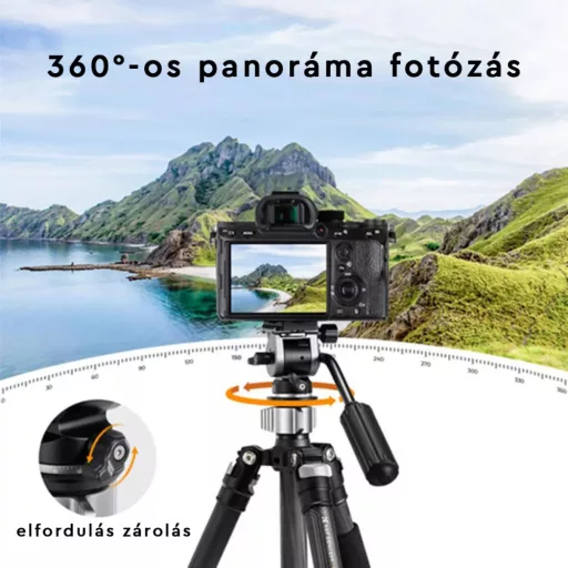 K&F Concept FH-02 Fluid videó állványfej, arca swiss, 3kg teherbírás