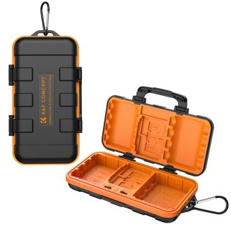   K&F Concept akkumulátor, elem és memóriakártya tartó doboz, víz, porálló és esésálló