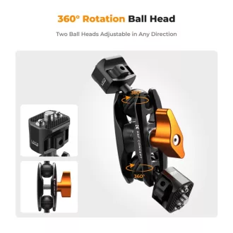   K&F Concept MS-14 magic arm, 360°-os forgás, dupla gömbfej, 5kg teherbírás,