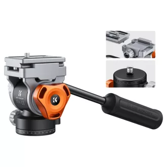   K&F Concept FH-03 Fluid videó állványfej, arca swiss, 5kg teherbírás