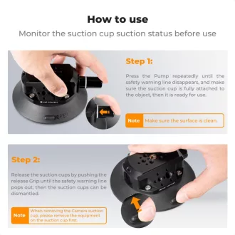   K&F Concept MS45 bővíthető tapadókorong, 11,4cm-es tapadófelület, magic arm, telefon, GoPro adapter