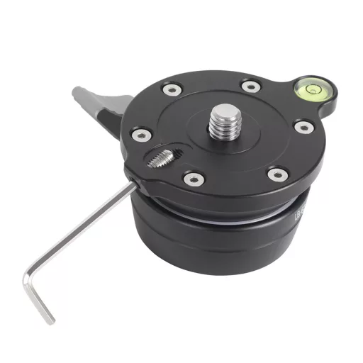 K&F Concept LB-60 panoráma állvány fej, 10kg teherbírás, 3/8"-os csatlakozás, vízszintjelző