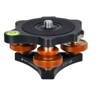   K&F Concept LP-48 állványfej, 3db szintező, 2db vízszintjelző, 15kg teherbírás