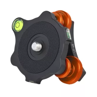   K&F Concept LP-48 állványfej, 3db szintező, 2db vízszintjelző, 15kg teherbírás