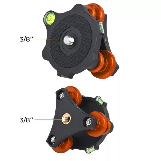 K&F Concept LP-48 állványfej, 3db szintező, 2db vízszintjelző, 15kg teherbírás