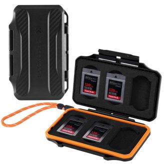   K&F Concept 6 rekeszes memóriakártya tartó doboz, víz, por, esésálló, 6db XQD vagy CFE kártya