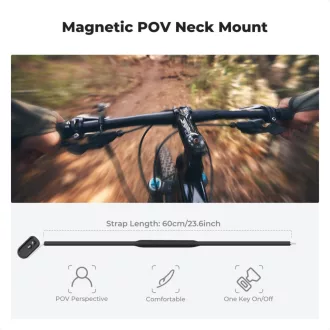   K&F Concept nyakba akasztható akciókamera tartó, GoPro és DJI Pocket 3 adapter