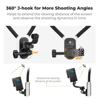   K&F Concept nyakba akasztható akciókamera tartó, GoPro és DJI Pocket 3 adapter
