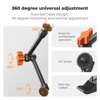   K&F Concept MS-32 magic arm, 25cm + super clamp, satu, 15-55mm