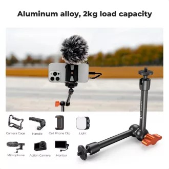   K&F Concept MS-32 magic arm, 25cm + super clamp, satu, 15-55mm