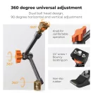 K&F Concept MS-33 magic arm, 28cm + super clamp, satu, 15-55mm