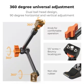   K&F Concept MS-33 magic arm, 28cm + super clamp, satu, 15-55mm
