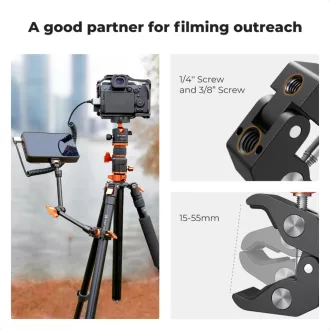   K&F Concept MS-33 magic arm, 28cm + super clamp, satu, 15-55mm