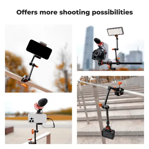 K&F Concept MS-33 magic arm, 28cm + super clamp, satu, 15-55mm