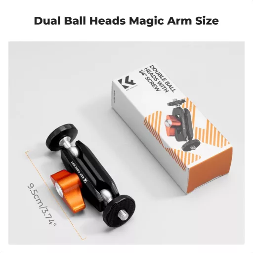 K&F Concept MS14 magic arm, 360°-os forgás, dupla gömbfej, 2kg teherbírás,