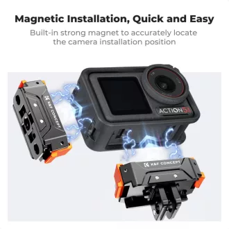   K&F Concept mágneses gyorscsatlakozó adapter akciókamerához, DJI Osmo Action 3/4/5 Pro