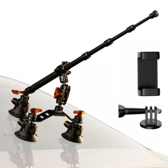   K&F Concept tripla tapadókorong rögzítő készlet, 3db MS-44, magic arm, összekötő elem, 32-110cm rúd