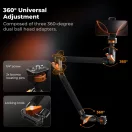 K&F Concept MS-63 magic arm, 56cm + super crab clamp, satu, 20-60mm