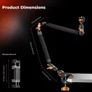 K&F Concept MS-63 magic arm, 56cm + super crab clamp, satu, 20-60mm