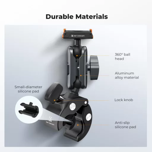 K&F Concept MS-101 csőre szerelhető satu 8-40mm átmérőhöz, magic arm, DJI Action3/4/5 Pro/Osmo 360