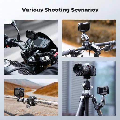 K&F Concept MS-101 csőre szerelhető satu 8-40mm átmérőhöz, magic arm, DJI Action3/4/5 Pro/Osmo 360