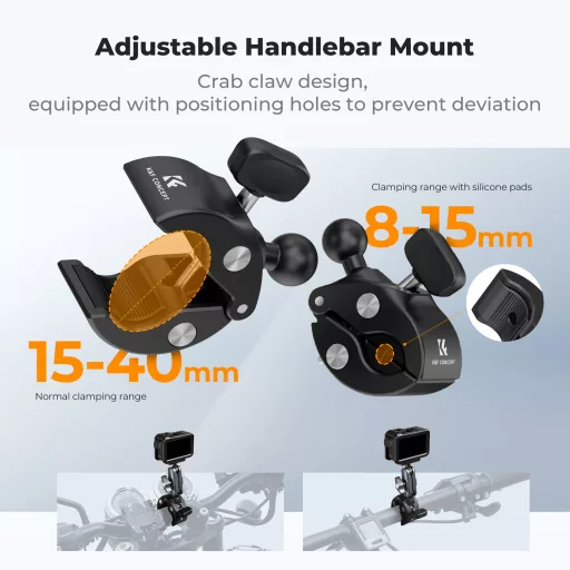 K&F Concept MS-102 dupla satu/bilincs 8-40mm átmérőhöz, magic arm